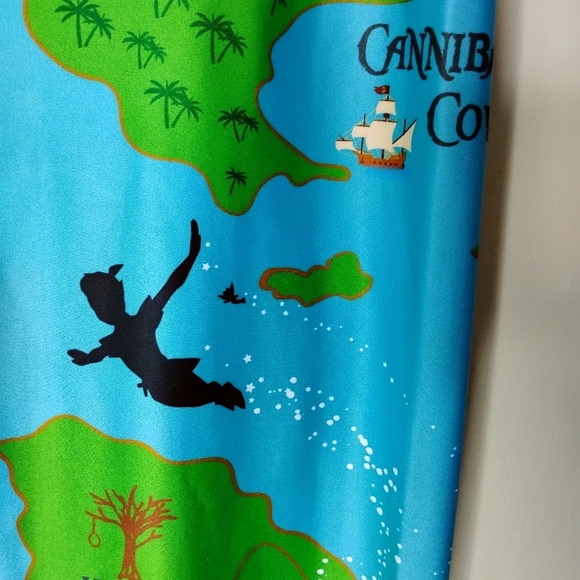 Main Street Bella Neverland Map Capri Leggings Peter Pan Inspired XL - Picture 4 of 9